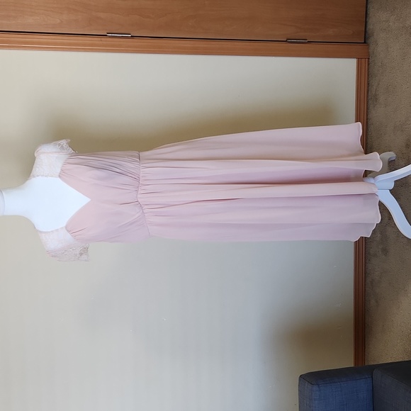 ASOS Maternity Dresses & Skirts - ASOS  Pink Maternity Lace Midi Dress Size US 6